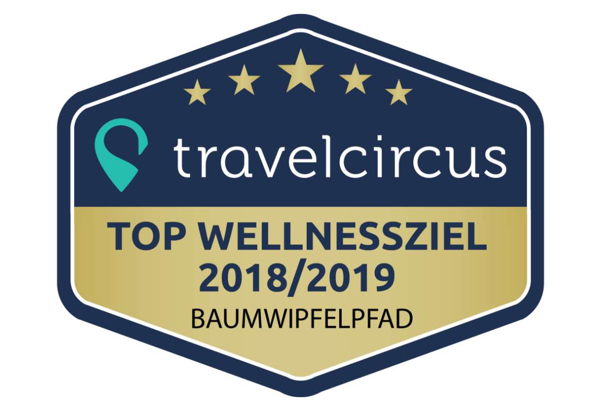 Travelcircus Auszeichnung für den Baumkronenweg Bayerischer Wald als Top Wellnessziel